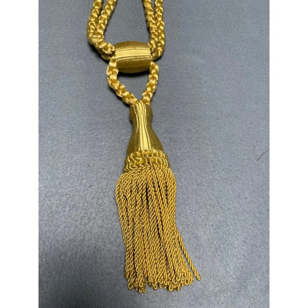 Vintage Gold Tassel Curtain Tiebacks 18